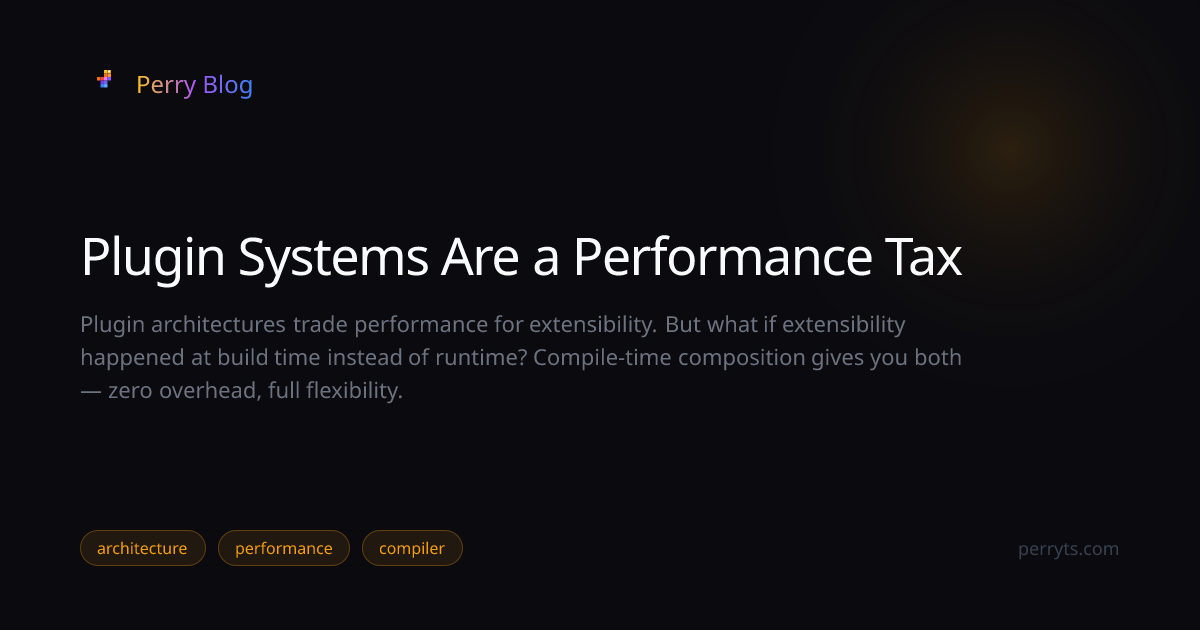 Plugin Systems Are a Performance Tax — Perry