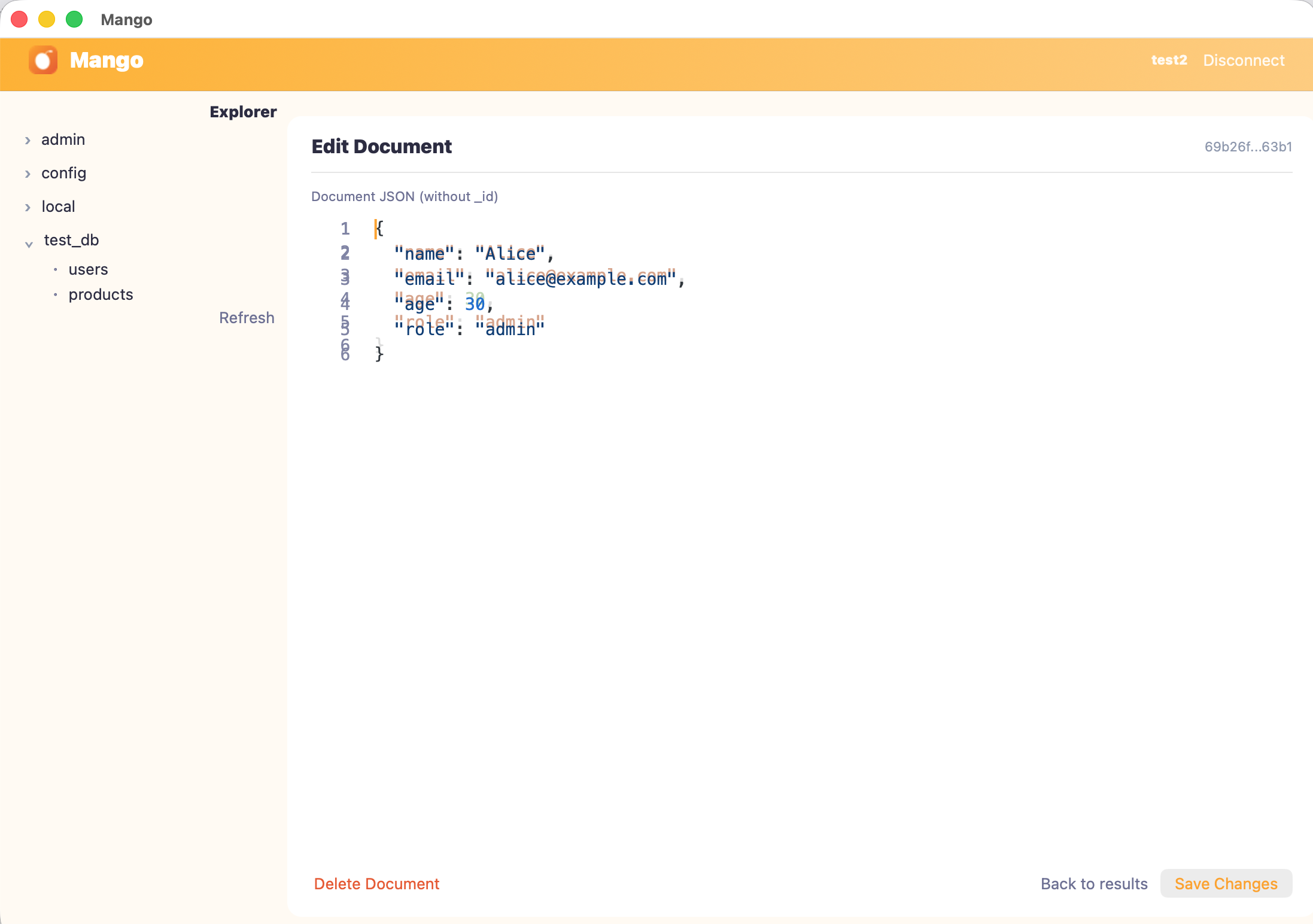 Mango — document editor
